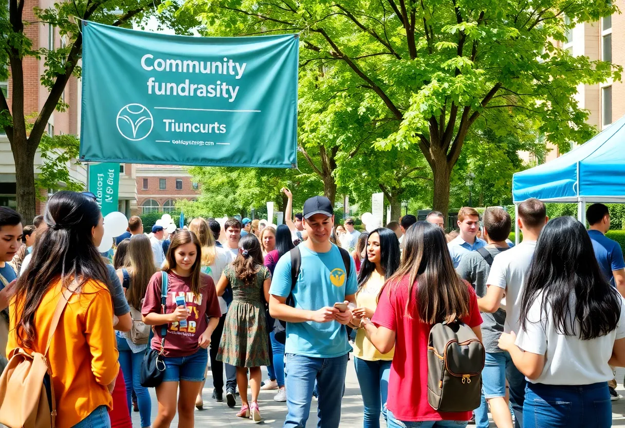 WKU students participating in a community fundraising event