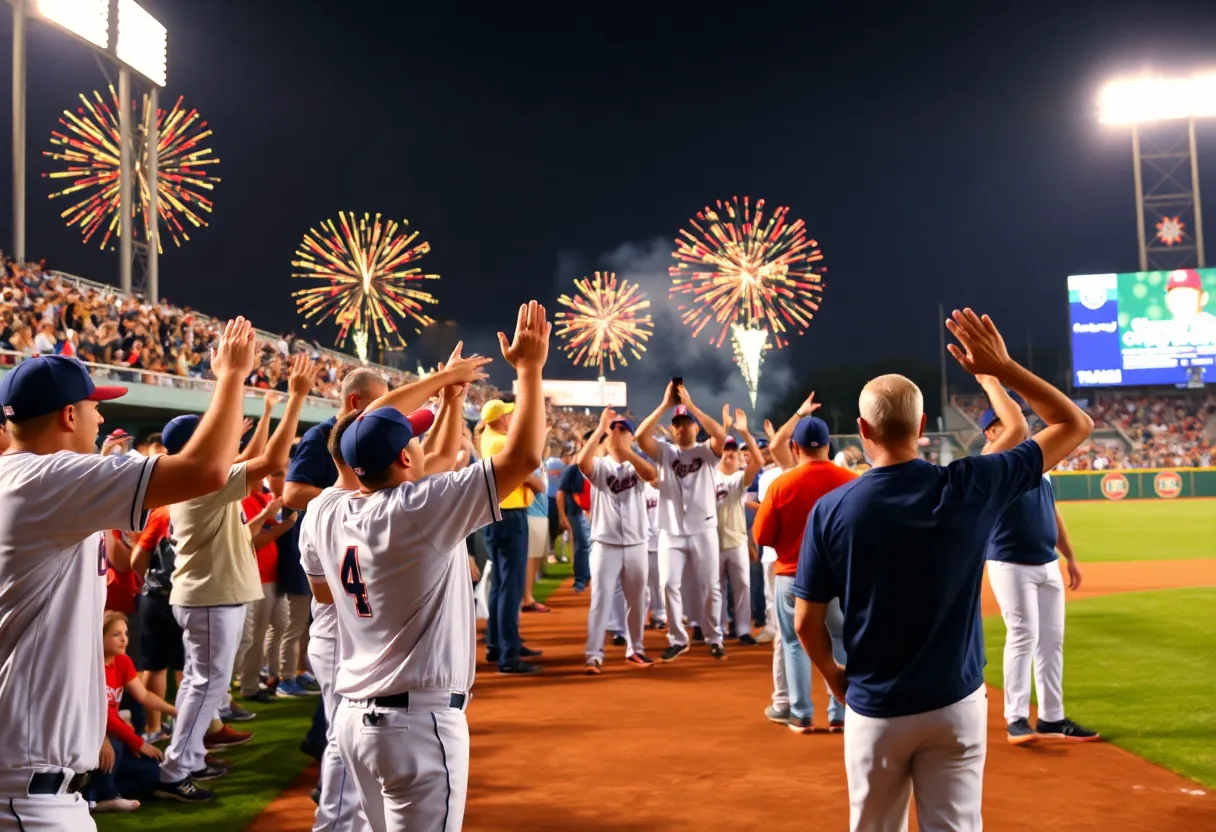 WKU Baseball team celebrating their victory