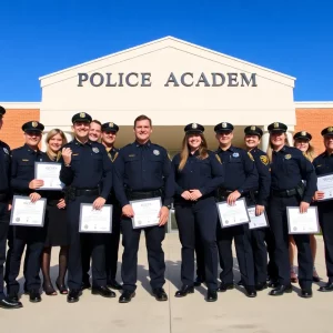 New Kentucky State Police graduates celebrating their achievement