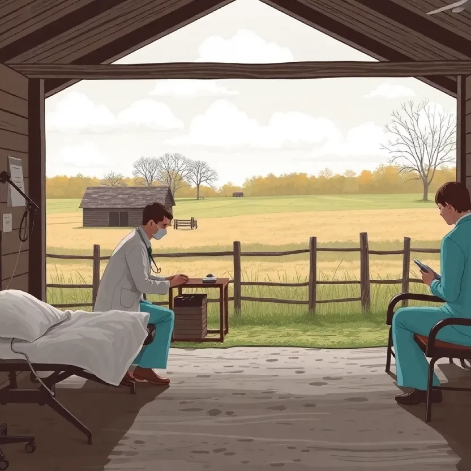 Illustration of healthcare services affected by budget cuts