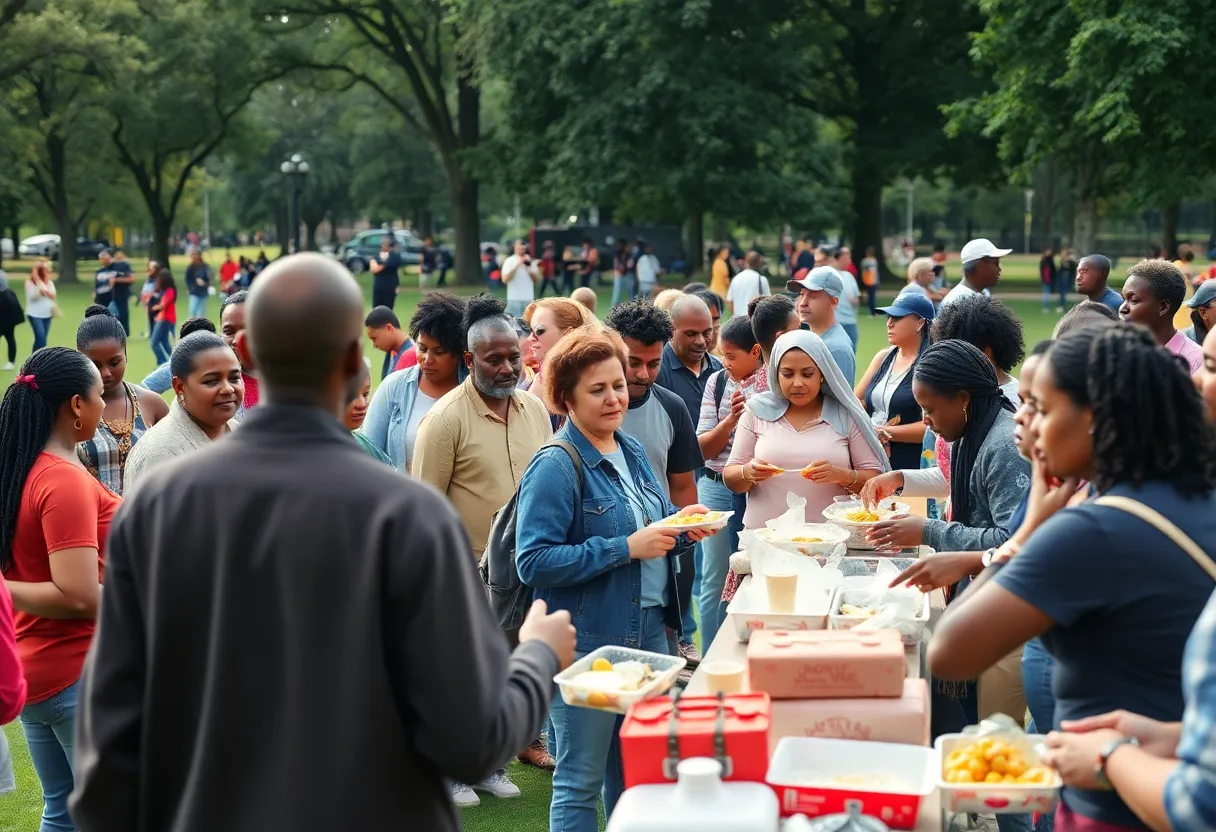Community members enjoying a summer event in Bowling Green.